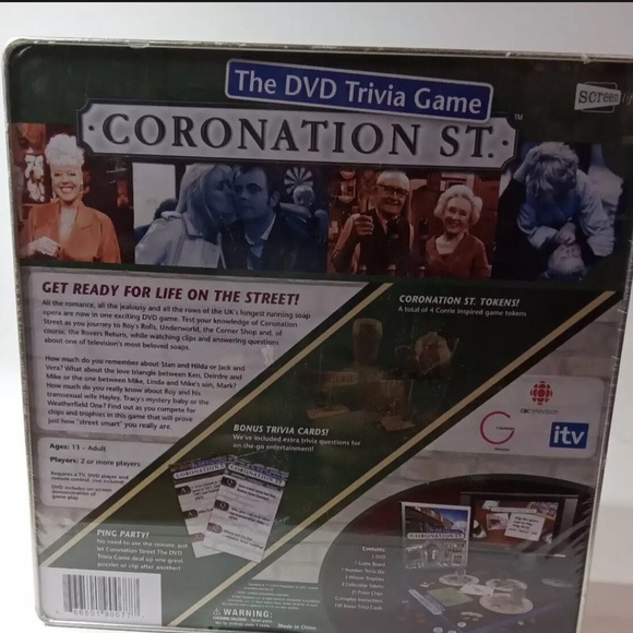 BNIB Factory Sealed Coronation Street DVD Trivia Game 2007 Complete In Box Tin - Picture 2 of 6